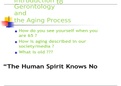 Intro to Gerontological Nursing Aging Process.