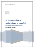 La homonimia y la polisemia en el español