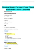 Shadow Health Focused Exam Chest Pain Brian Foster Complete | VERIFIED SOLUTION 