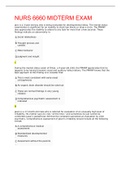 NURS 6660 MIDTERM EXAM QUESTIONS with ANSWERS GRADED A.