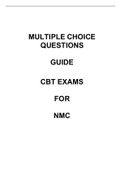 MULTIPLE CHOICE QUESTIONS CBT EXAMS - NURSING AND MIDWIFERY Q & A (1357 COMPLETE SOLUTIONS)