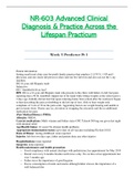 NR603 / NR-603 WEEK 5 PREDICTOR BUNDLE (Latest): Advanced Clinical Diagnosis and Practice Across the Lifespan Practicum - Chamberlain