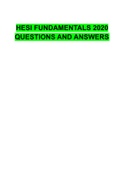 HESSI FUNDAMENTALS 2020 QUESTIONS AND ANSWERS