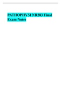PATHOPHYSI NR283 Final Exam Notes.