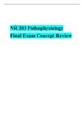 NR 283 Pathophysiology Final Exam Concept Review.