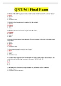 QNT/561 Final Exam | VERIFIRD SOLUTION 