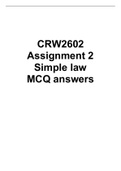 CRW2602 - assignment 2 MCQ -2021