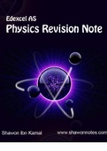 pearson Edexcel AS Physics Revision Note