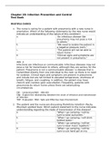 Exam (elaborations) NUR 3028 Chapter 28: Infection Prevention and Control Test Bank MULTIPLE CHOICE