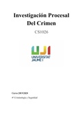 Temario de la asignatura Investigación Procesal del Crimen 
