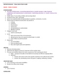 NURSING NR 283 PATHOPHYSIOLOGY – FINAL EXAM STUDY GUIDE( COMPLETE SOLUTION RATED A)