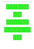 TESTBANK FOR PEDIATRIC NURSING ON THE CRITICAL COMPONENTS OF NURSING CARE 2ND EDITION RUDD 