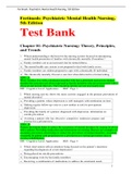 Fortinash: Psychiatric Mental Health Nursing, 5th Edition Test Bank - With Answer Rationales