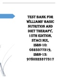 Test Bank for Williams Basic Nutrition and Diet Therapy 15th Edition Staci Nix