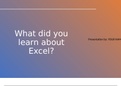 COMP150 Week 5 Discussion: What did you learn about Excel?