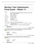 NURS 6512N Final Exam 4 - Question and Answers ALL CORRECT