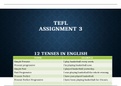 ENGLISH 101: TEFL ASSIGNMENT  : TENSES