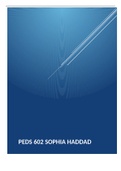 PEDS 602 SOPHIA HADDAD 