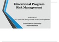 HLT 308V Topic 5 Assignment Educational Program on Risk Management: Part-II