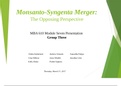MBA 610 Module 7 Presentation Monsanto-Syngenta Merger