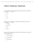 Comp 230 Week 8 Final Exam - Final Exam with questions and the correct answers
