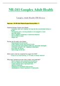 NR341 / NR341 CMS Review (Latest 2023 / 2024): Complex Adult Health - Chamberlain