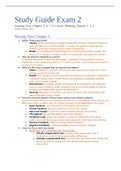 NURSING 2058-Study Guide Exam 2 Nursing Now: Chapter 3, 6, 7, 8 Critical Thinking Chapter 1, 2, 4