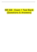 NR 328 - Exam 1 Test Bank (Questions & Answers).