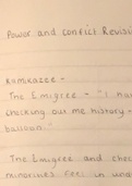 English language and literature class work  and revision notes