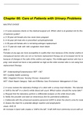 Milestone Chapter 66: Care of Patients with Urinary Problems (Concepts for Interprofessional Collaborative Care College Test Bank)