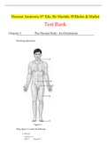 Human Anatomy 6th Eds. By Marieb, Wilhelm & Mallat Test Bank - A Comprehensive Guide 