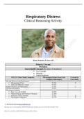 Respiratory Distress Clinical Reasoning Activity Mark Peterson 