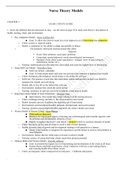 DIMENSION NUR2058: Nurse Theory Models  Exam 2 Study Guide|Rasmussen college 