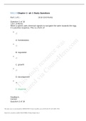 BIOL 133 Chapter 1 week 1 study questions GRADED A