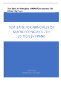 Test Bank for Principles of MACROeconomics 7th Edition By Frank