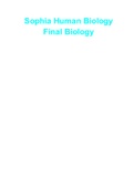 Sophia Human Biology Final Biology