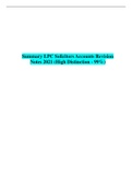  Summary LPC Solicitors Accounts Revision Notes 2021 (High Distinction - 99%)