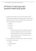 ATI Exam 3 med surg nclex questions latest study guide