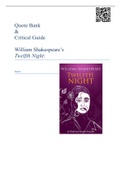 Twelfth Night critical study guide