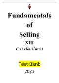 . Fundamentals of Selling 13 Ed by Charles Futell---|Test bank| Reviewed/Updated for 2021