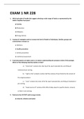 EXAM 1 NR 228 QUESTIONS AND ANSWERS - CHAMBERLAIN