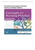 Test bank for Concepts for Nursing Practice 3rd Edition Giddens
