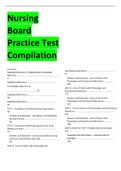 Nursing Board Practice Test Compilation well elaborated guaranteed A+