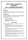 Unit 2: Business Resources - P6