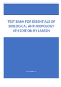 Test Bank for Essentials of Biological Anthropology 4th Edition by Larsen