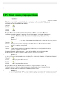 CPC final exam prep questions and answers well elaborated latest collection