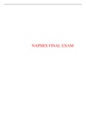 NAPSRX  FINAL EXAM / NAPSRX  FINAL EXAM|VERIFIED AND 100% CORRECT Q & A