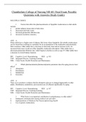 Chamberlain College of Nursing NR 601 Final Exam Possible Questions with Answers (Study Guide)