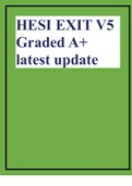 HESI EXIT V5 Graded A+ latest update.