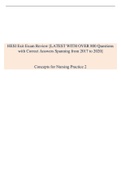 Concepts for Nursing Practice 2 (NUR1213) - Updated Hesi exit exam review  with over 800 Questions with correct answers 